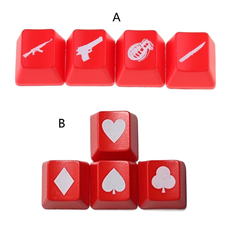 Game Keycaps Red Keyboards Keycap Cover OEM R4 Height Backlit Keycap 4PCS