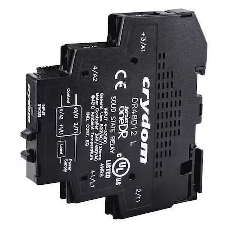 Crydom Dr48d12r Solid State Relay, 3 Phase, Screw Clamp, Din Rail, Scr