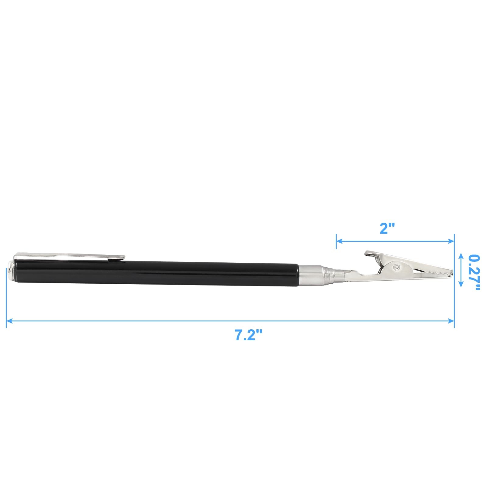 Coufce 2 Pcs Telescoping Alligator Clip Extendable Bracelet Helper Tool Black