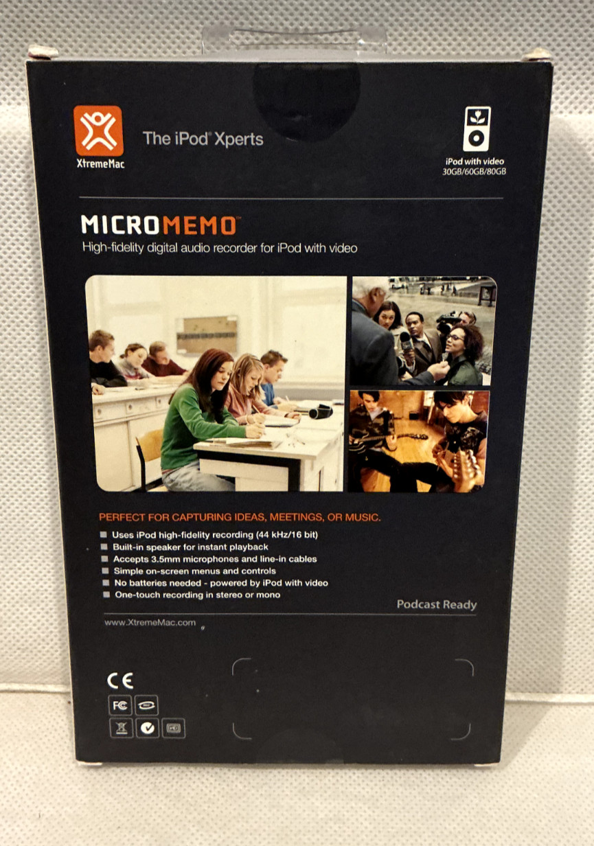 Xtreme Mac Micro Memo Podcast Ready for iPod nano 2nd Generation NEW 2006