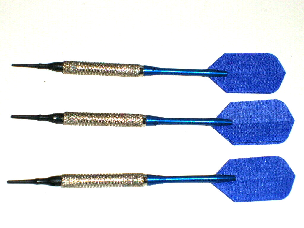 Soft Tip Darts, Used, 12 Gram Plated with New Aluminum Shafts & Flights #3123