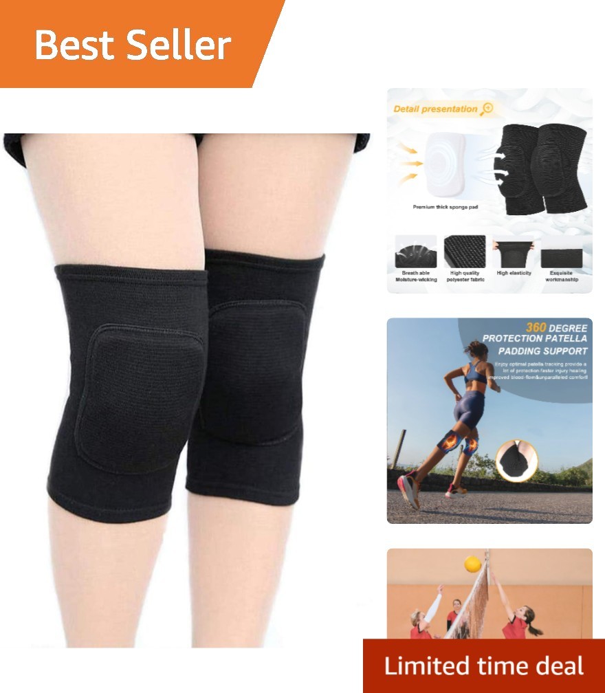 Ergonomic Pull-On Knee Pads - Ideal for Volleyball, Dance, and Yoga Enthusiasts