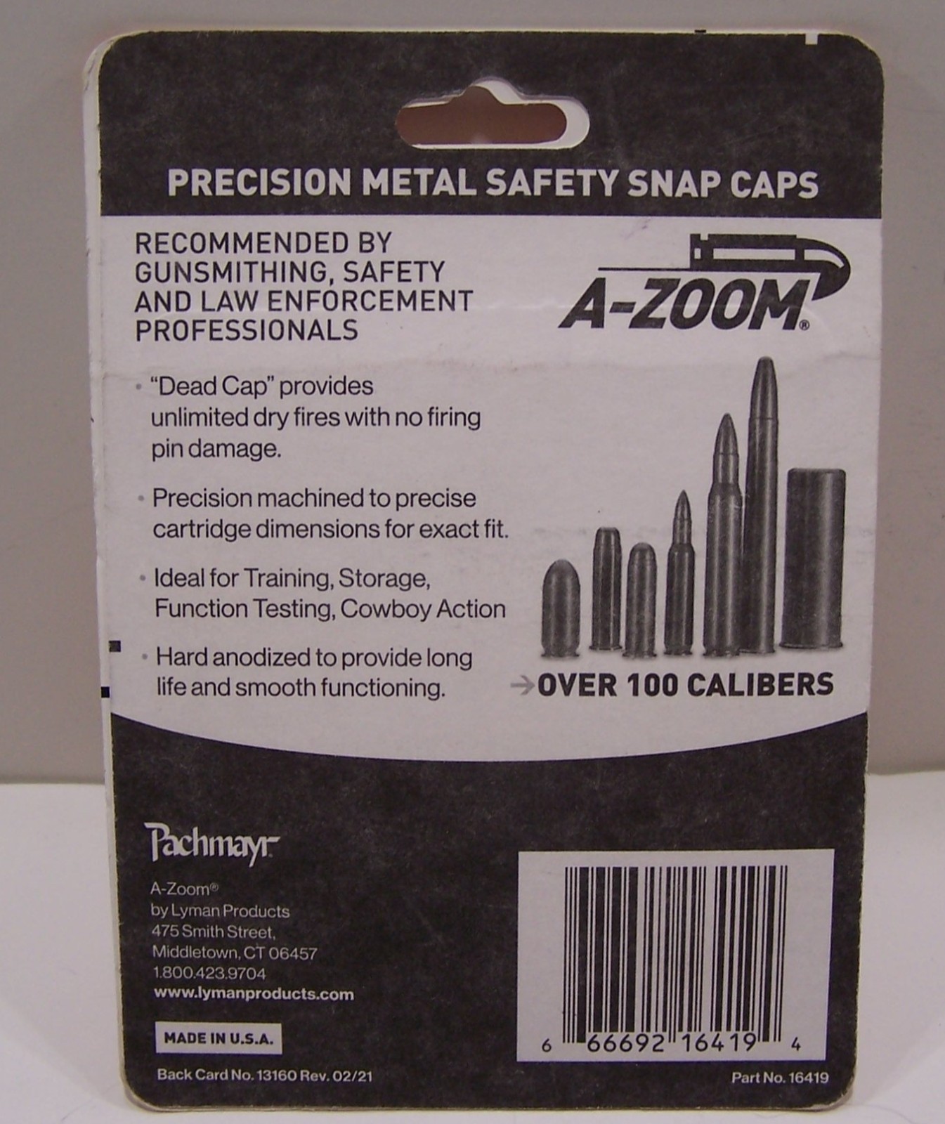 A-ZOOM 357 MAG SNAP Caps, Orange, 12PK