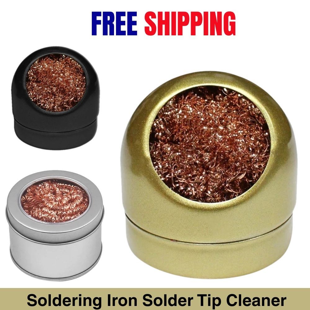 Soldering Iron Tip Cleaner Metal Wire Cleaning Ball Holder Stand Solder Tool New