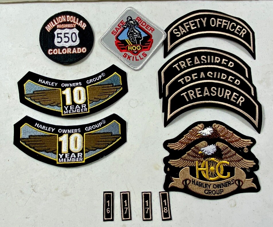 HARLEY OWNERS GROUP HOG COLLECTION OF PATCHES BIN 1