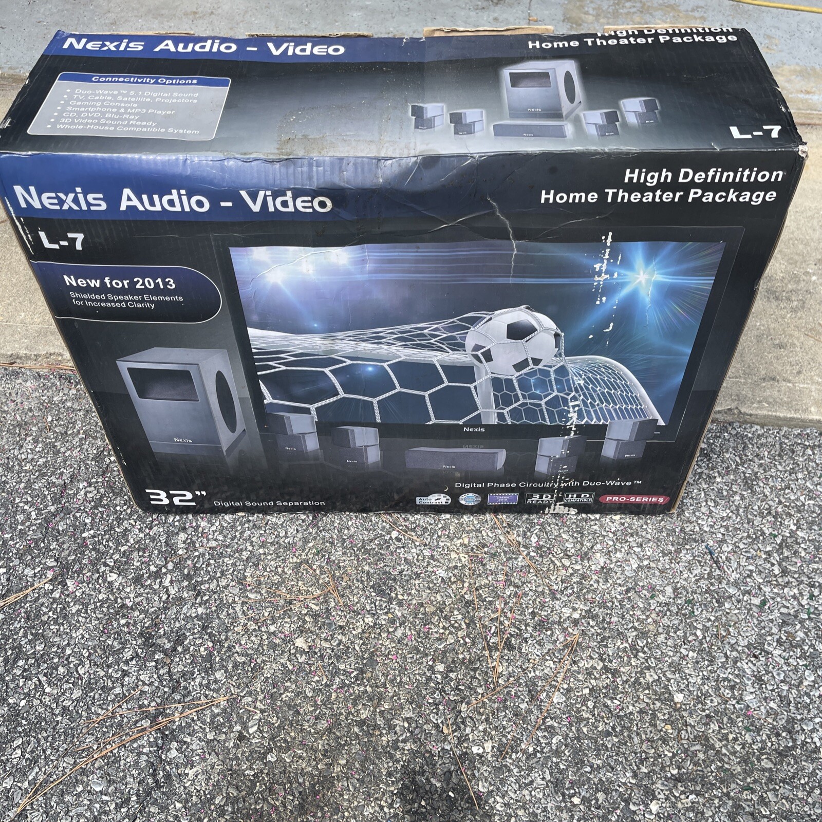 NEXIS AUDIO HOME THEATER SYSTEM L-7 . Amp & 9 Speaker System Pro-series 2013 New