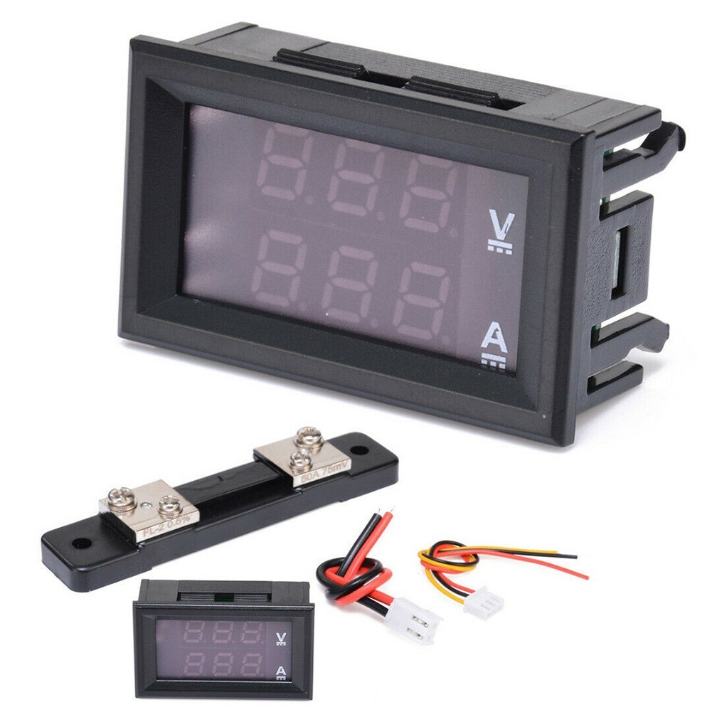 DC 100V Voltmeter,Ammeter,Volt Amp Meter Voltage Current Tester With Shunt