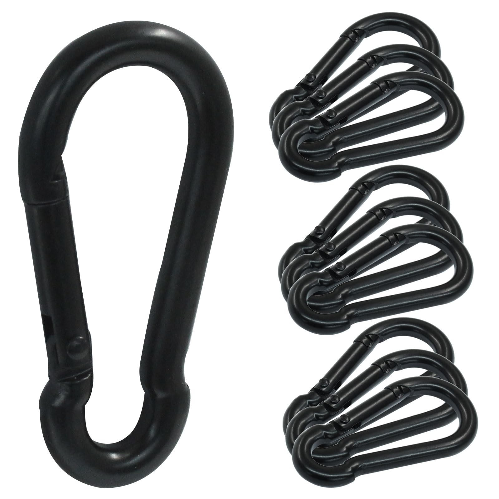 10 Pcs Spring Snap Hooks Heavy Duty, M5/1.96 Inch Stainless Steel Carabiner C...