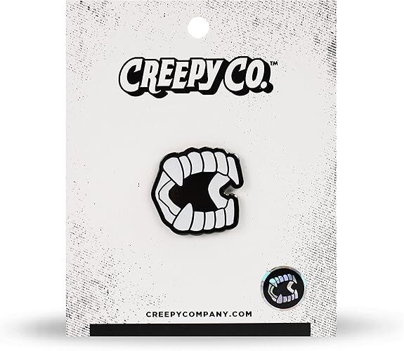 NEW Creepy Co. CHOMPERS Enamel PIN Vampire Teeth Lapel Spooky Flare Halloween
