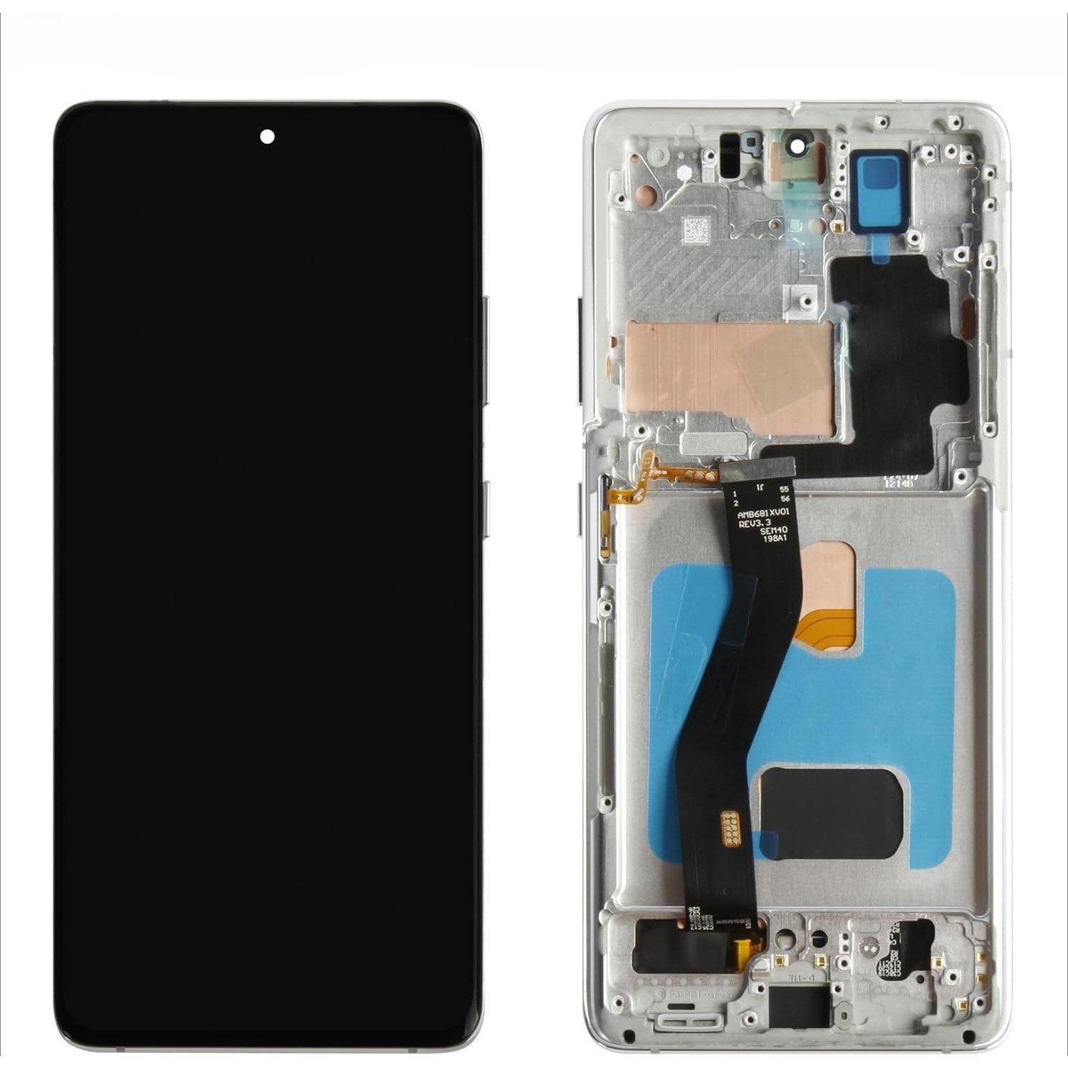 For Samsung S21 Ultra LCD Display Touch Screen Replacement G998U Sliver Frame