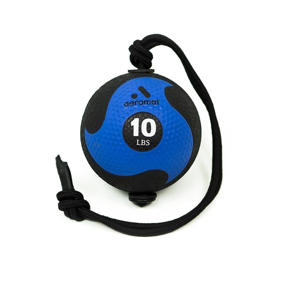 Elite Power 39" Rope 10 lb Medicine Balls for Exercise - 9" dia Workout , Wei...