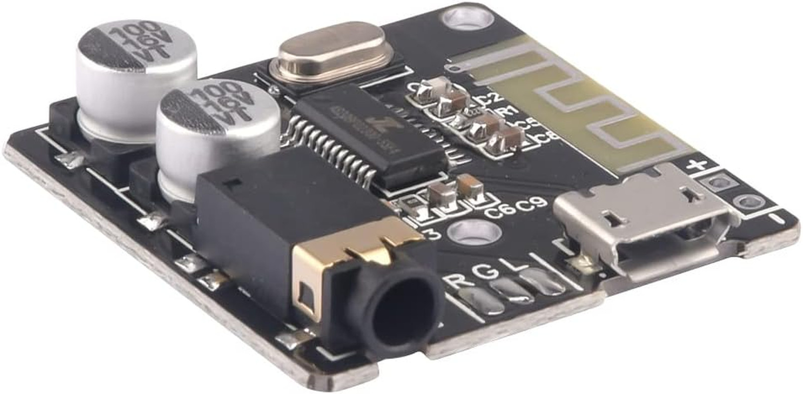 5PCS BT 5.0 Stereo Audio Receiver Module, 3.7-5V MP3 Decoder Board and Amplifier