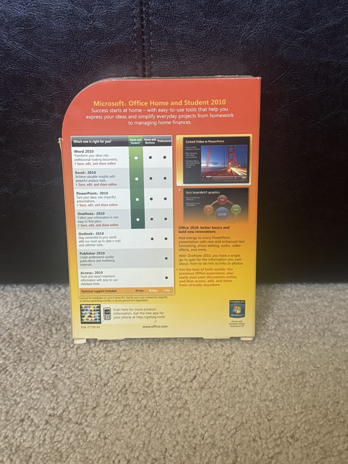 Microsoft Office Home and Student 2010 Software for Windows