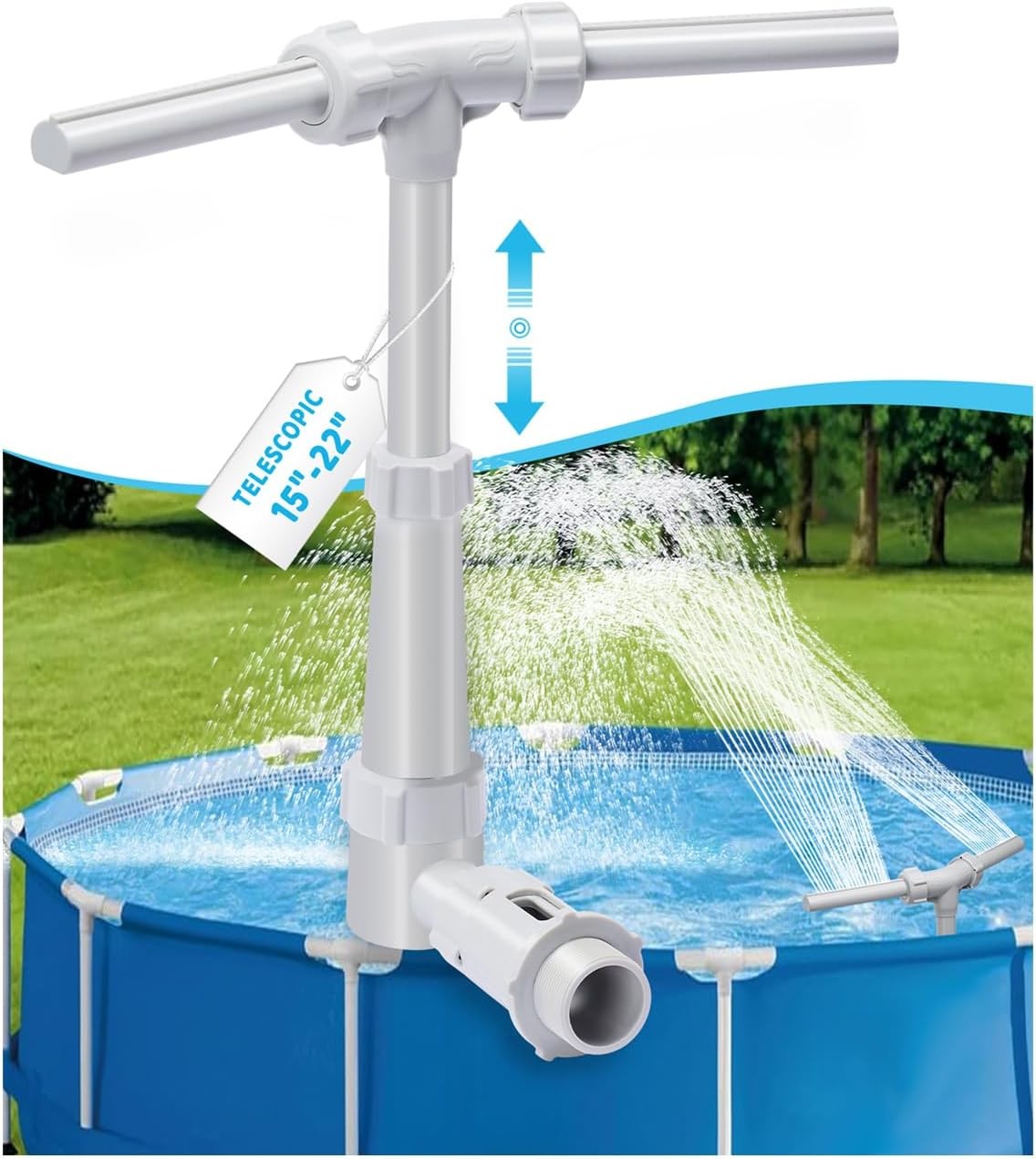 Dual Spray Swimming Pool Waterfall/Fountain/Sprinkler