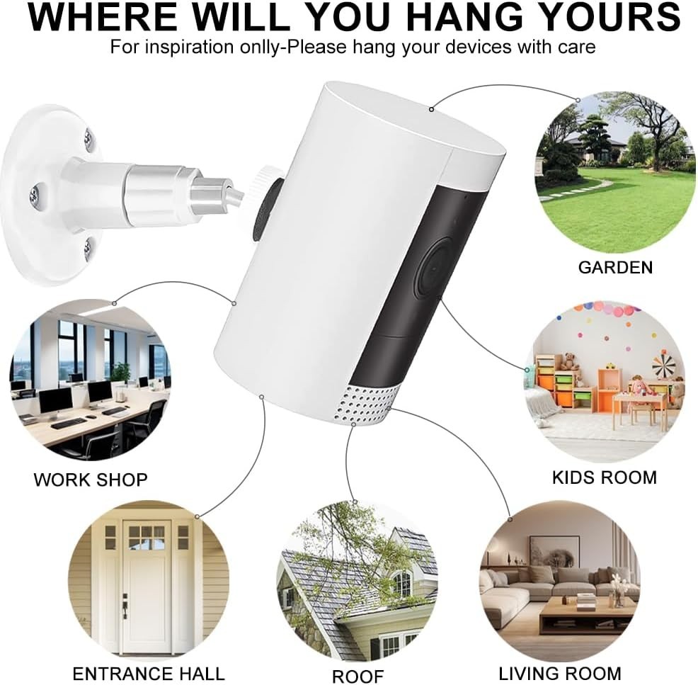 Universal Security Camera Mount Holder with 360° Rotation - Easy Installation