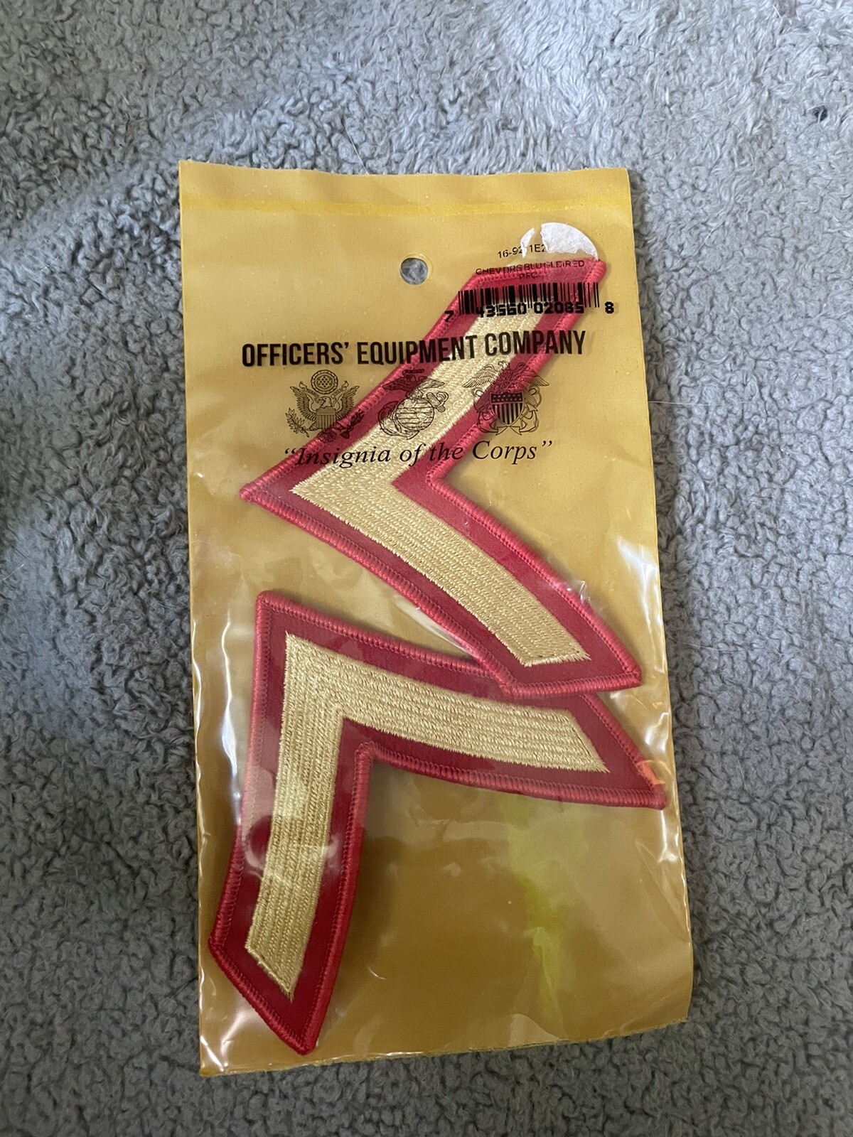 USMC Officer Equipment Company First Class Chevrons E-2 for male Dress Blues