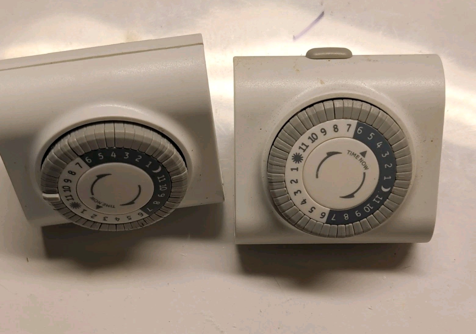 Two GE 15131 Plug-In Outlet Timer, Type A, 125V 11-15A, 1 Outlet, White Works