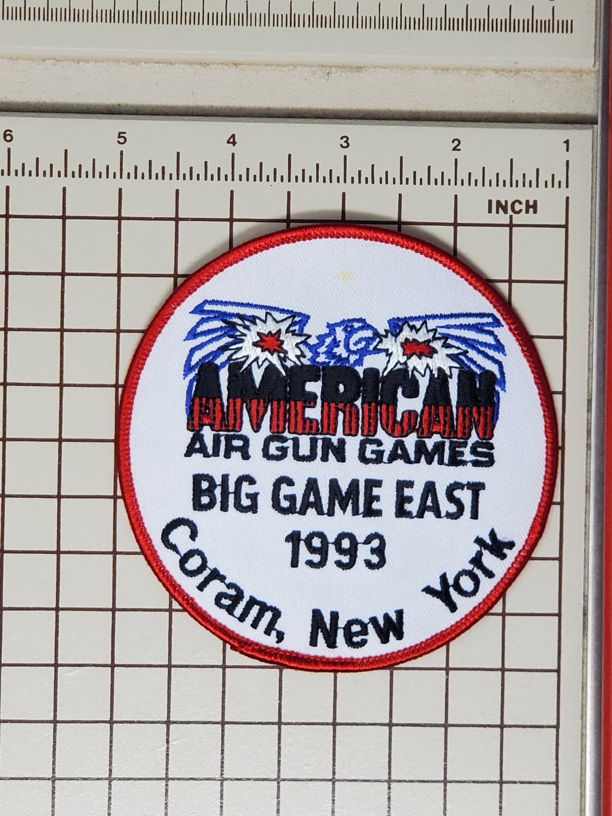 Early 90s Paintball Patch - American Air Gun Games Big East 1993 Coram New York
