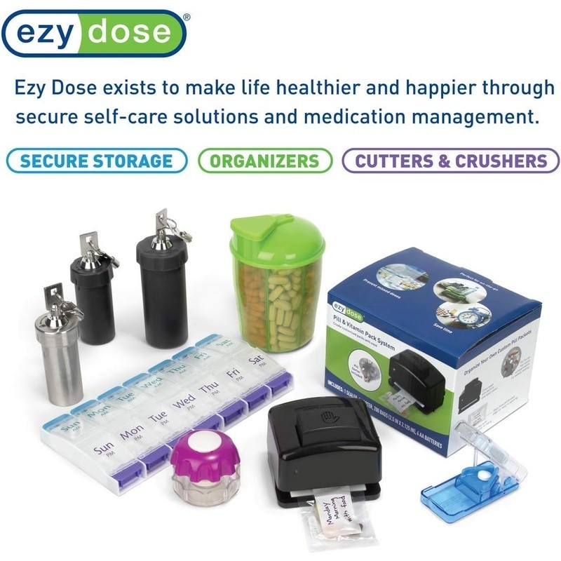 7 Day Pill Organizer Weekly Medication Planner Travel Easy Use Compartment