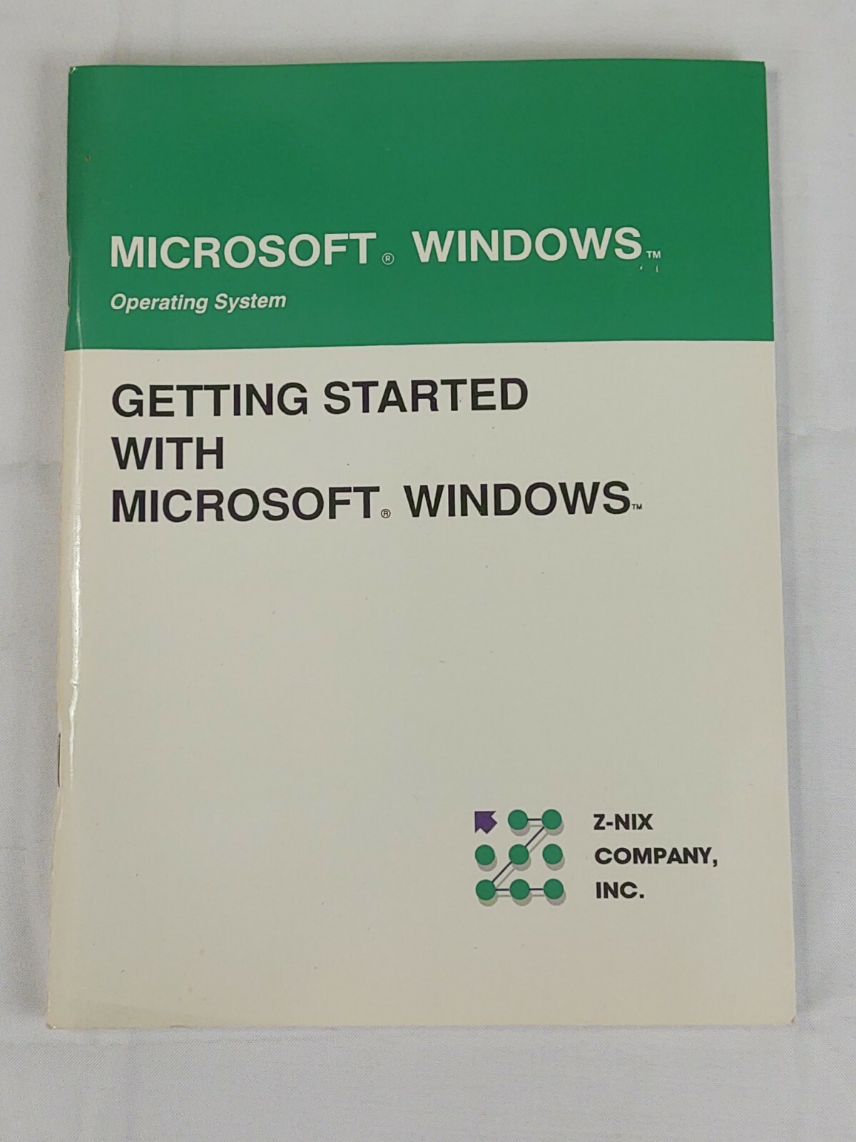 Vtg 1992 Microsoft Windows Operating System User's Guide Manual Booklet Z-NIX