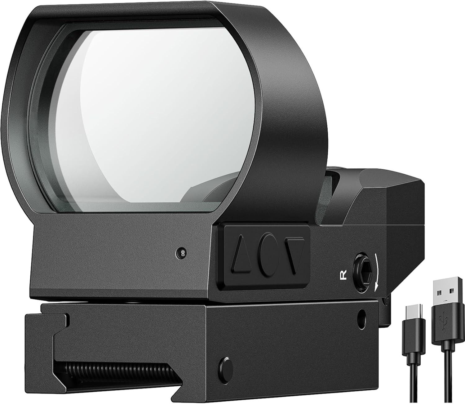 EZshoot Rechargeable Motion Awake Multiple Reticle Red Green Dot Sight, black