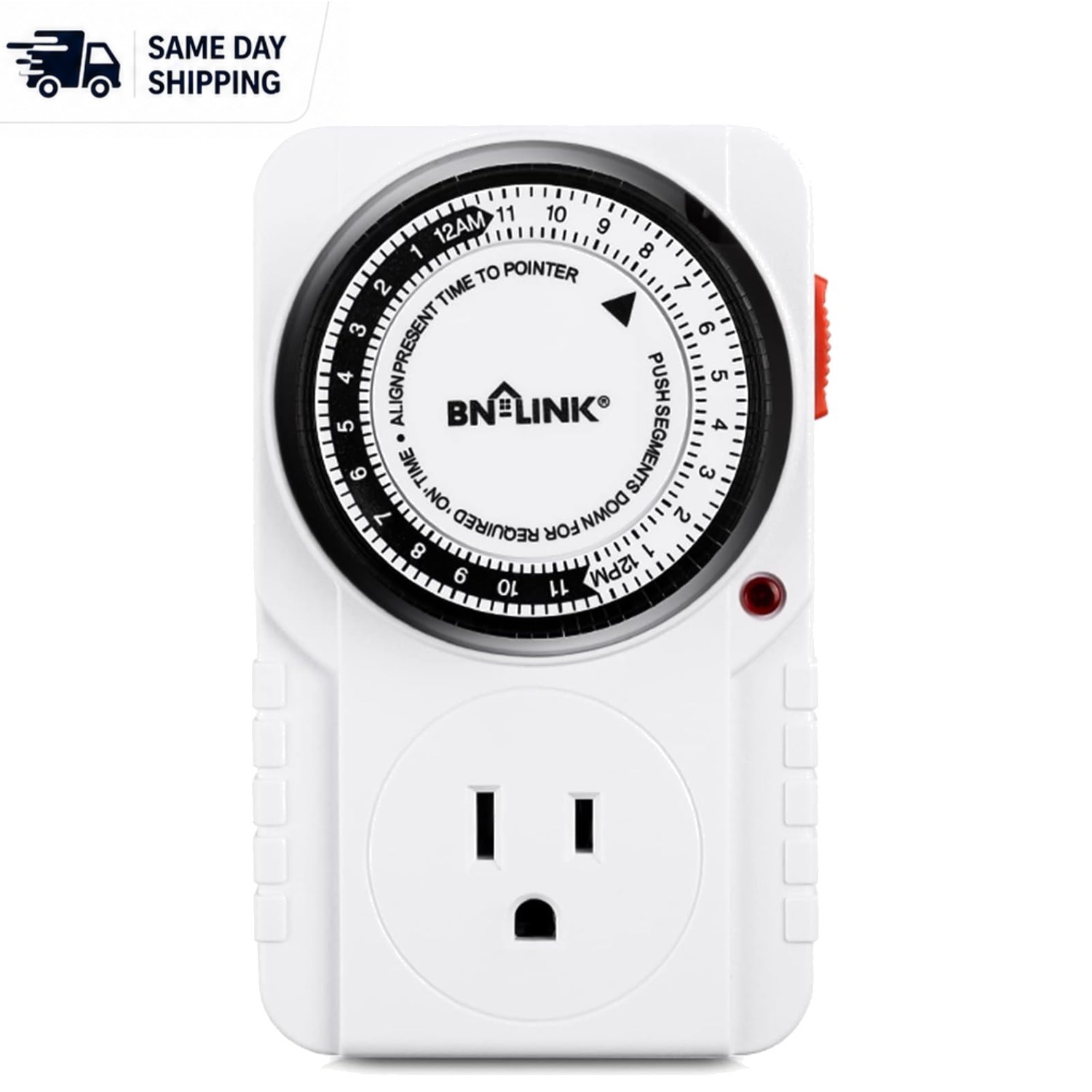24 Hour Plug-in Mechanical Timer for Efficient Appliance Automation –  Listed