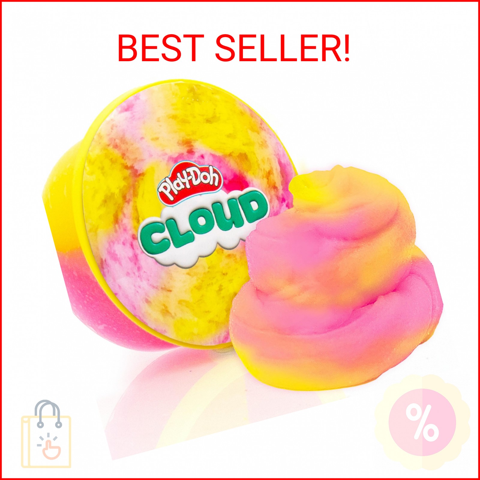 Play-Doh Scented Cloud Slime for Kids, Pink & Yellow Lemonade Scent, Popular Toy