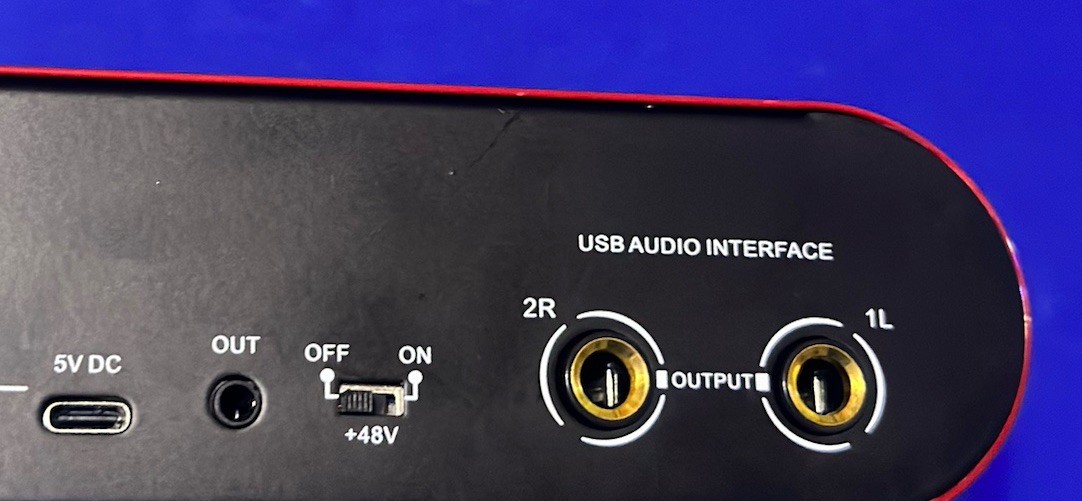 2x2 USB Audio Interface for PC w/ 48V Phantom Power, 24Bit/192kHz ~has Blemishes