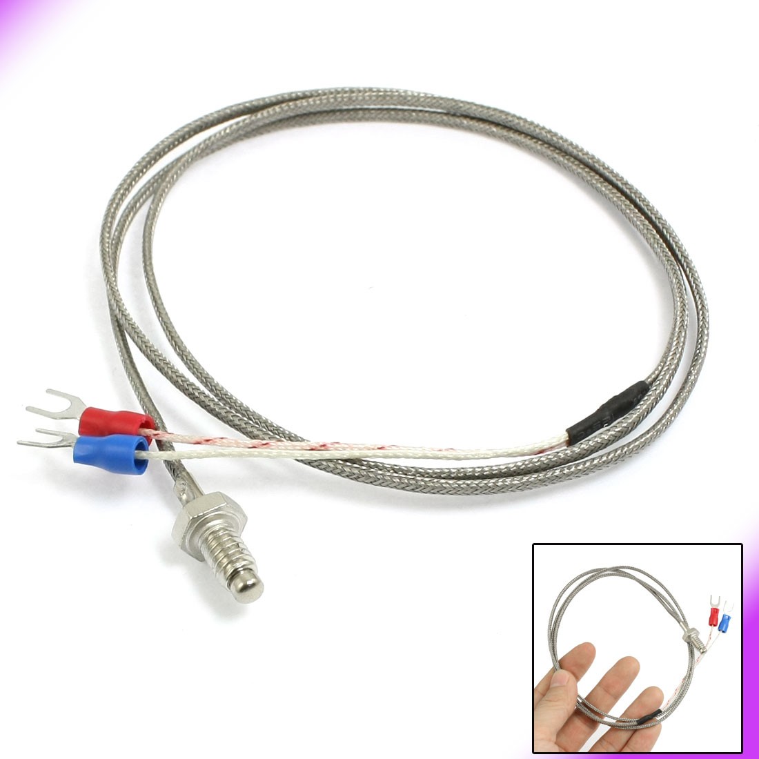 0-400C K type 15/64" 1M Temperature Controller Thermocouple Probe Sensor