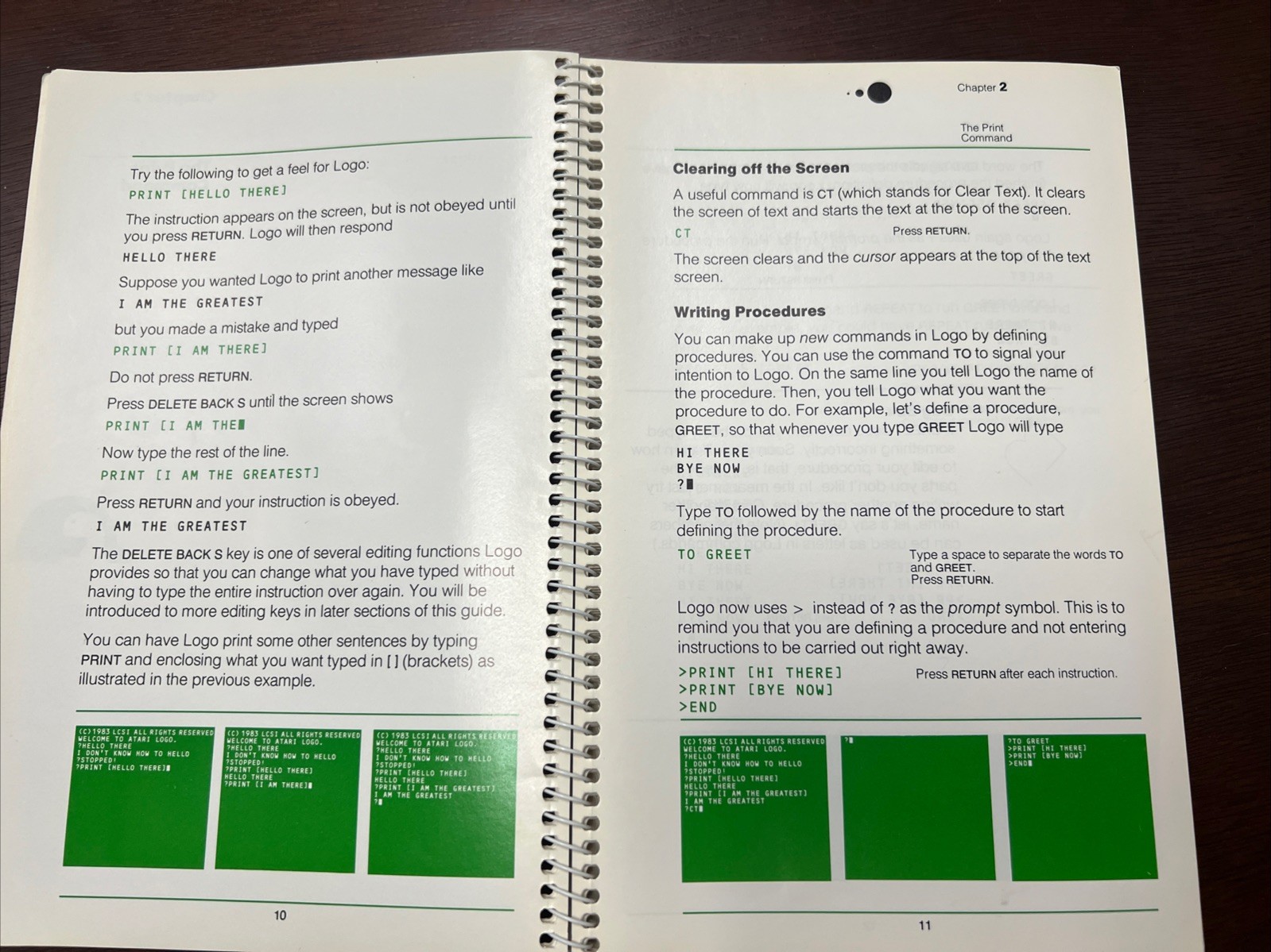 Vintage 1983 Atari Logo Manuals: Introduction to Programming & Reference Manual