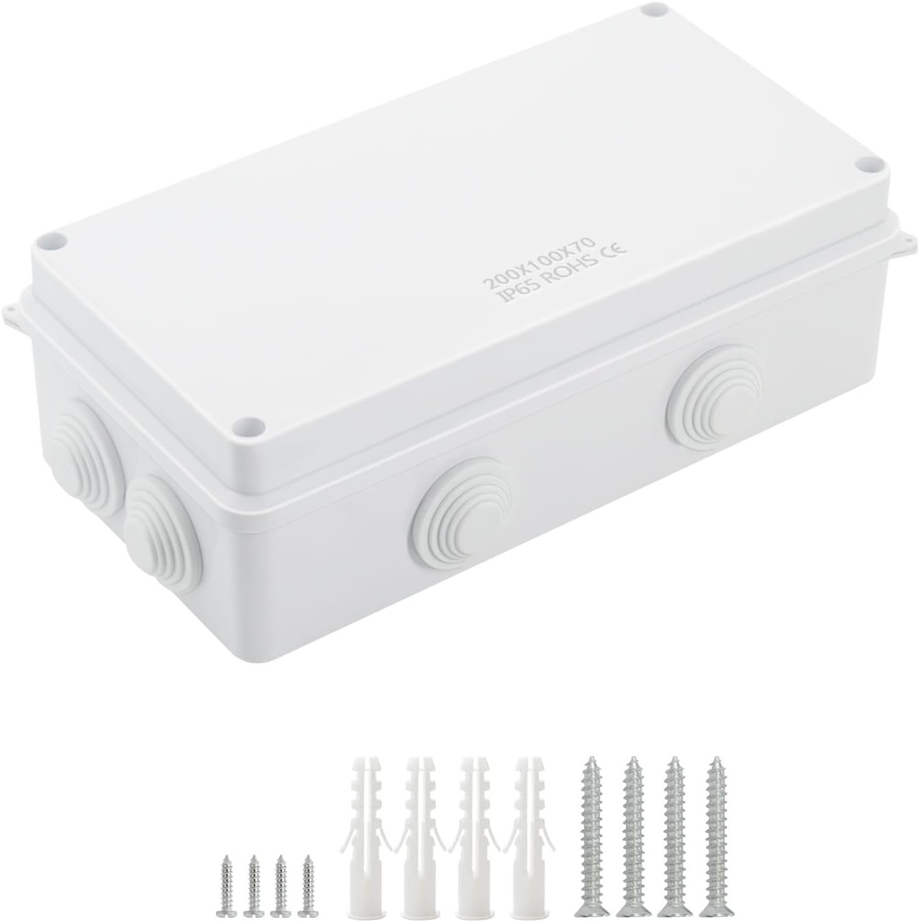 Sturdy ABS Plastic Junction Box Waterproof Dustproof for Electrical Projects