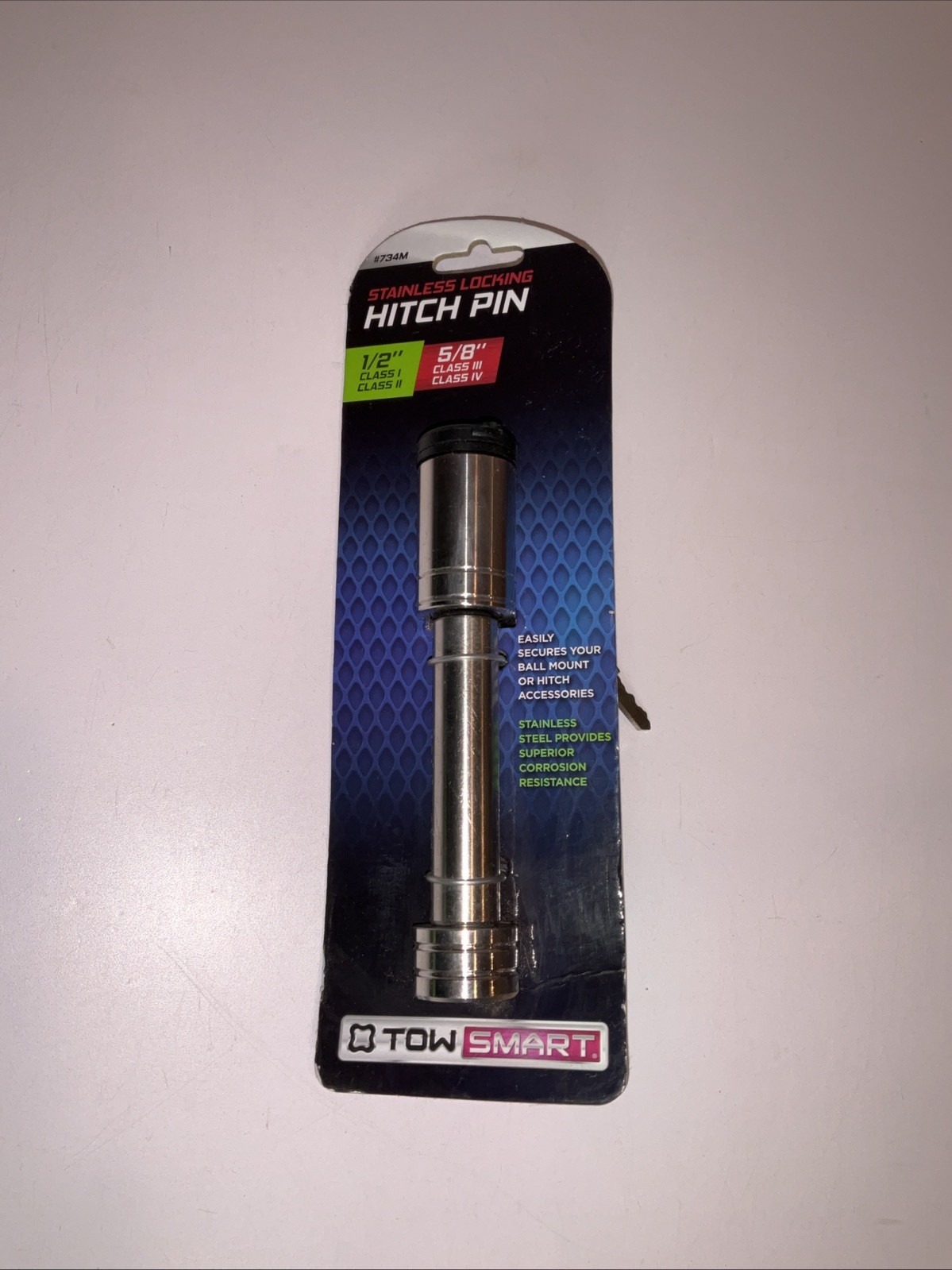 TowSmart 2.75 in. Stainless Barrel Style Receiver Hitch Pin Lock w/ Sleeve #734M