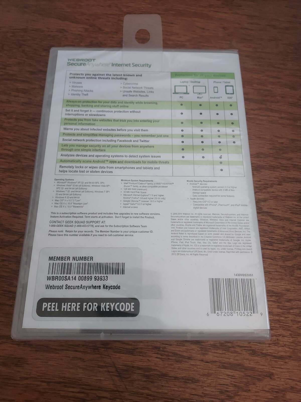 Webroot SecureAnywhere Internet Security - Full Version for Windows & Mac sealed