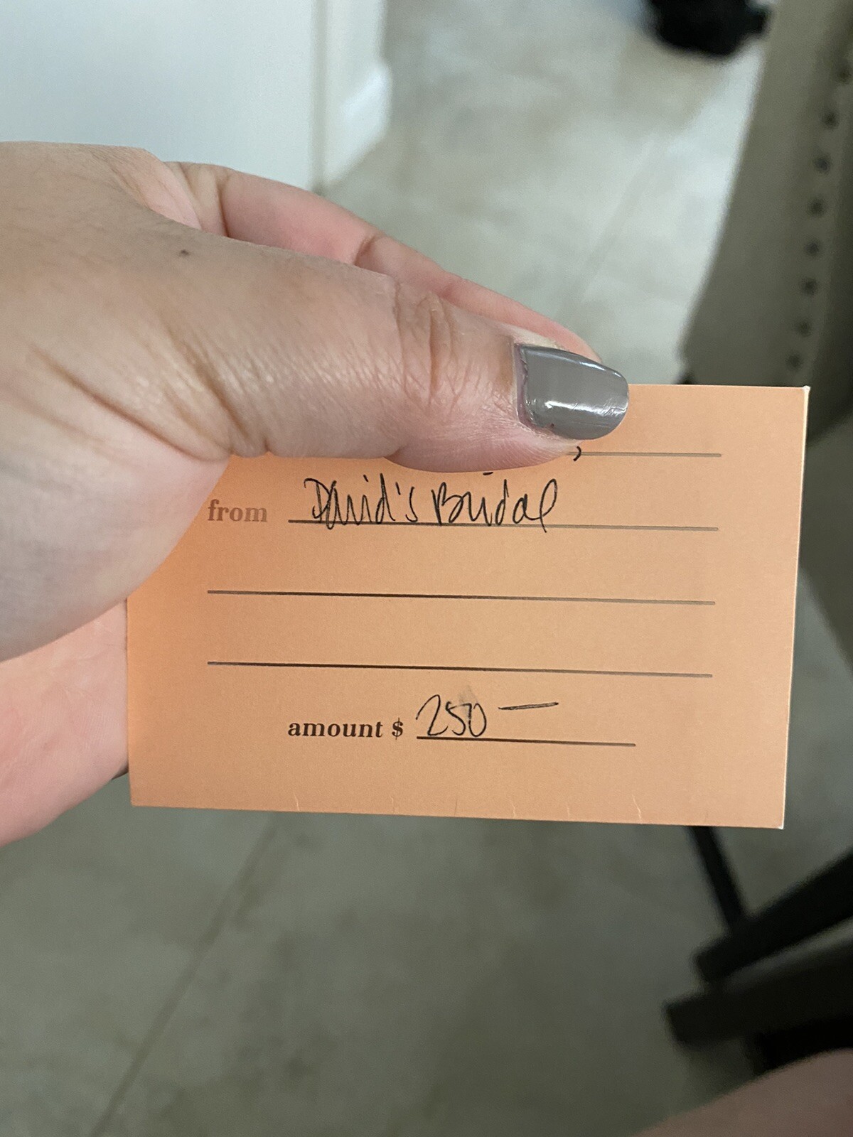 David’s Bridal Gift Card - $250