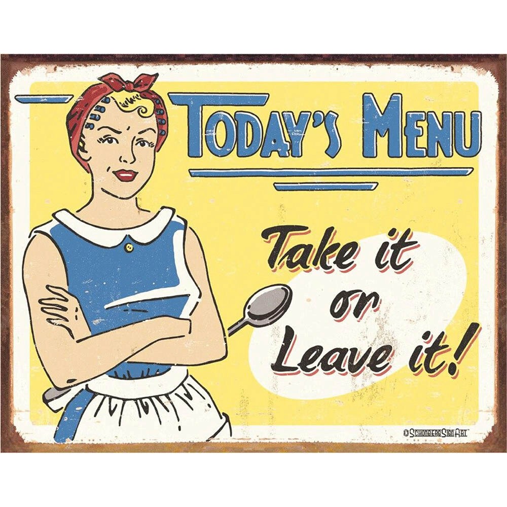 Today's Menu Metal Sign  1654