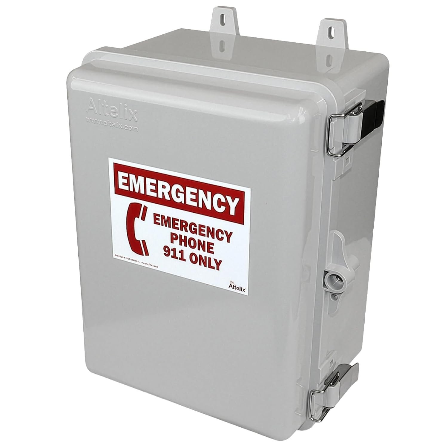 Altelix IP66 NEMA 4X Red Emergency 911 Phone Enclosure Call Box