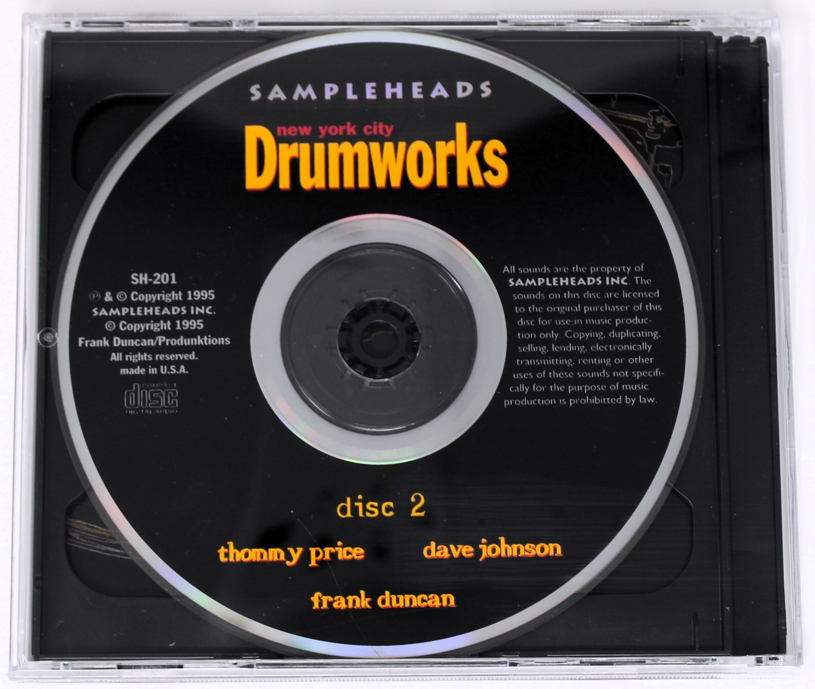 Sampleheads New York City Drumworks Sample/Sound Library/Sampling 2 CD