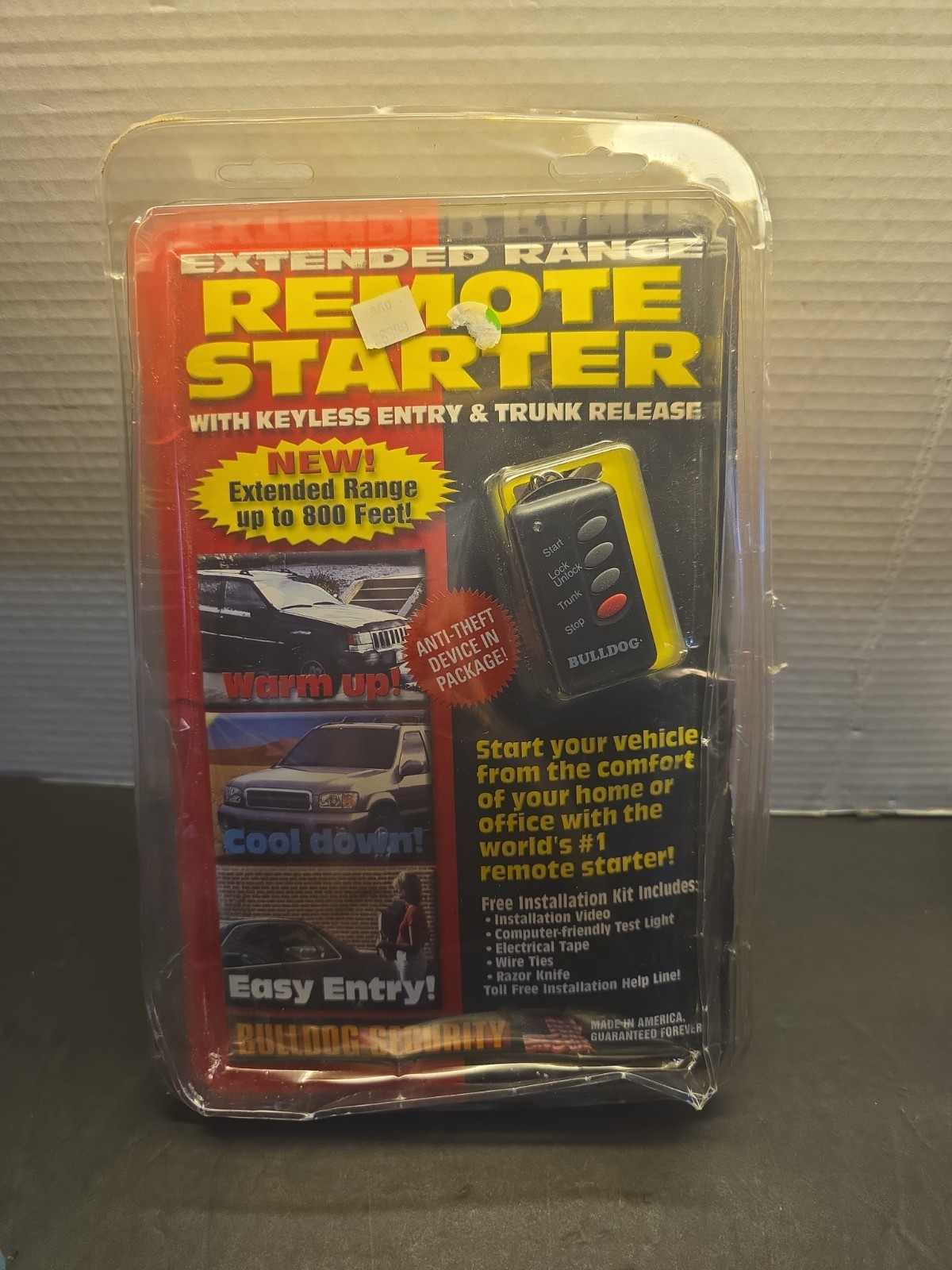BULLDOG SECURITY EXTENDED RANGE REMOTE START RS102E Keyless entry &Trunk Release
