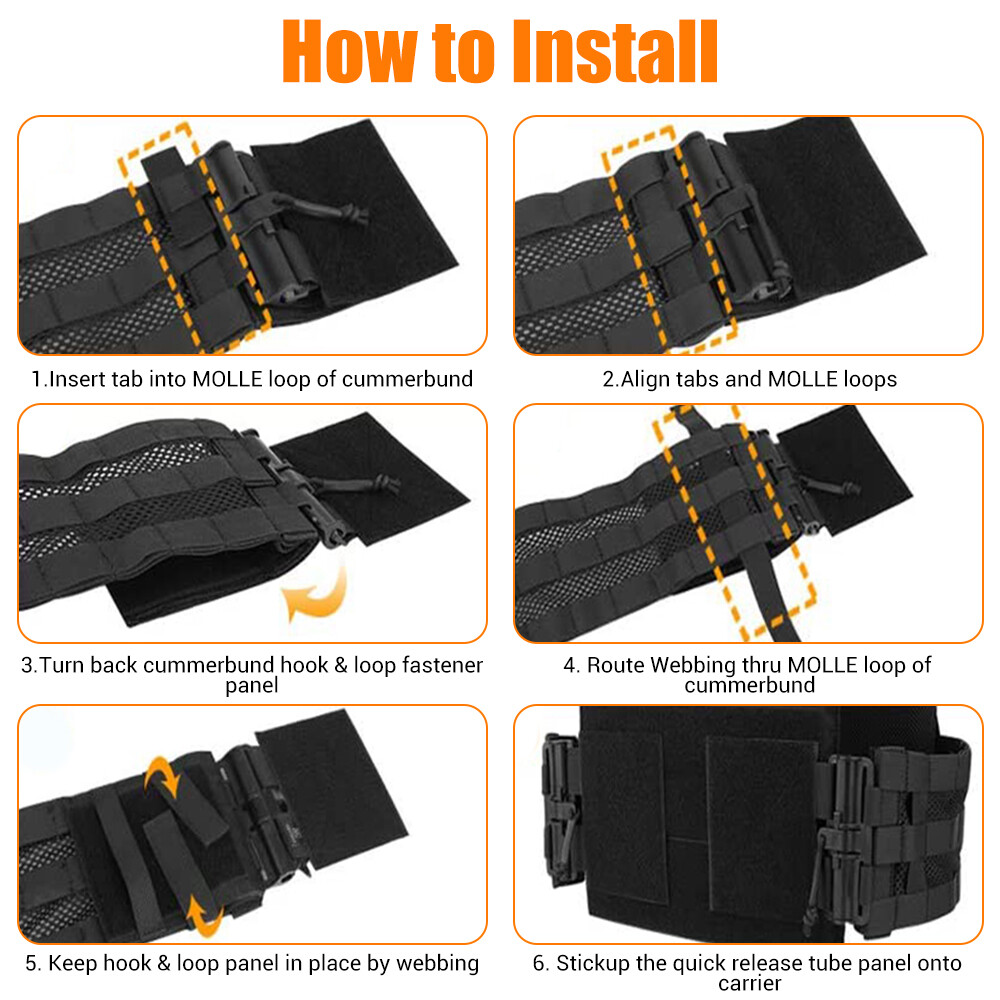 Tactical MOLLE Vest Quick Release Buckle Set Fast for Side Belt Cummerbund Strap