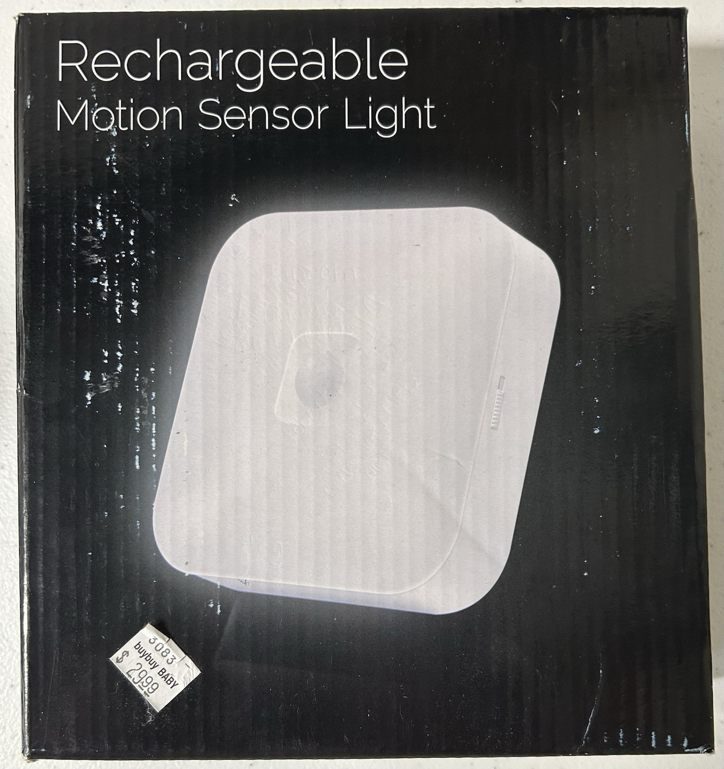 Moragin Wireless Motion Sensor Light, USB Rechargeable Wall Mount, White