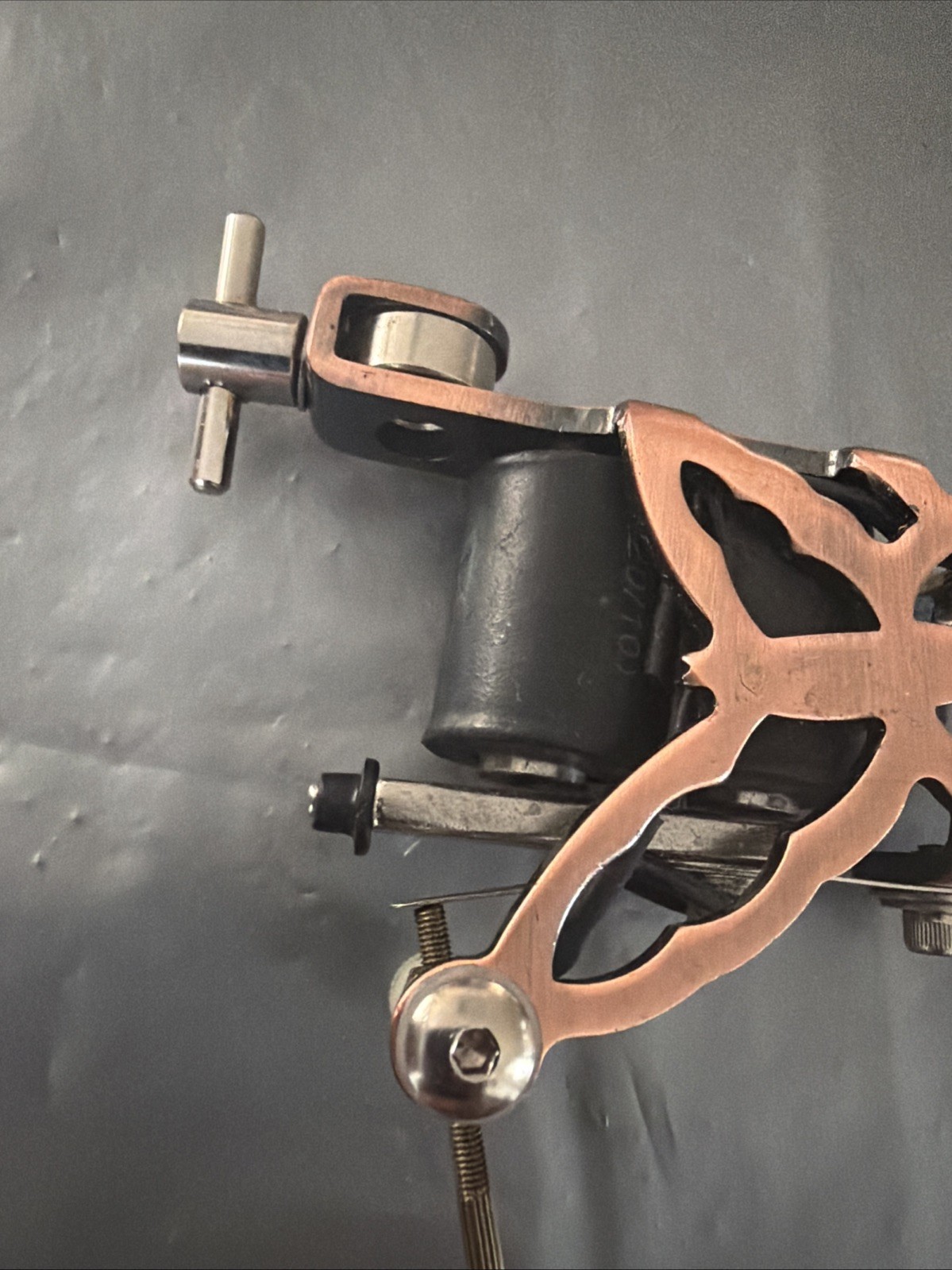 Vintage brass- Framed 10-wrap coil Tattoo Machine Used