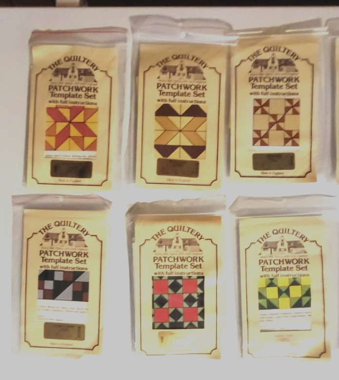 Vtg 1970's The Quiltery Patchwork Quilt Template Sets lot of 11 different