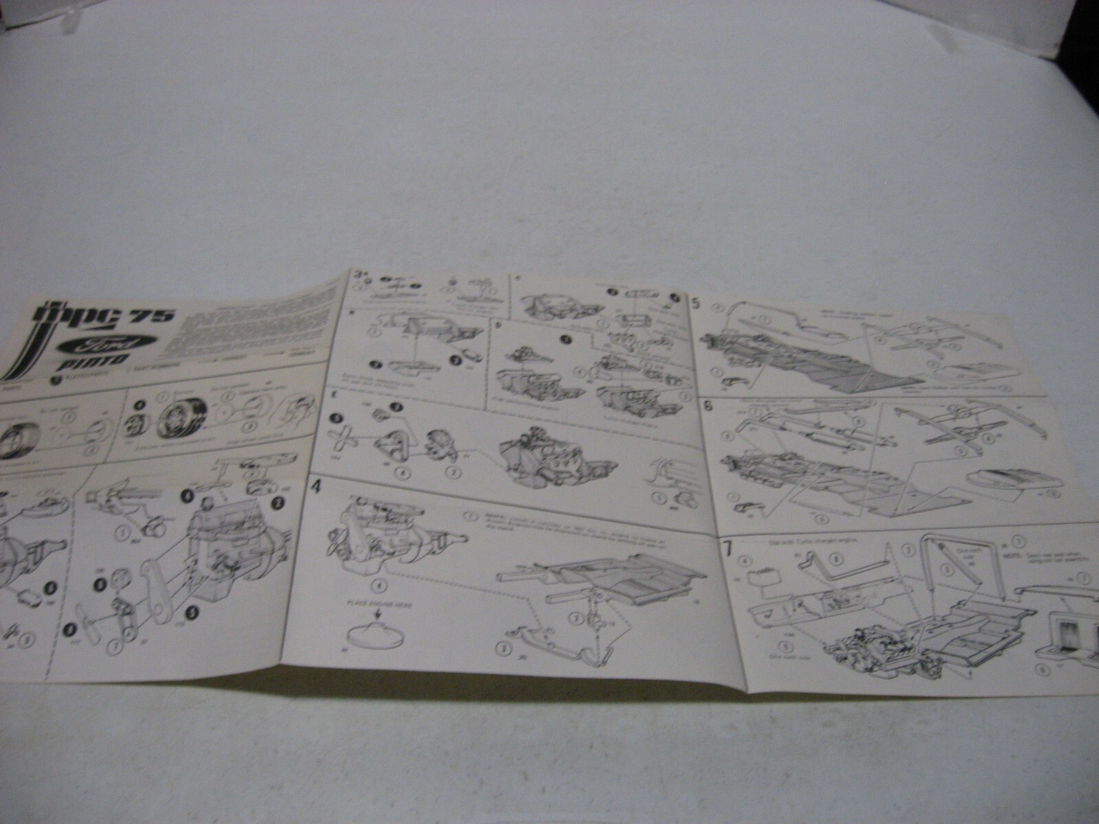 Instruction Sheet Only - MPC 1975 Ford Pinto Model Kit #1-7512