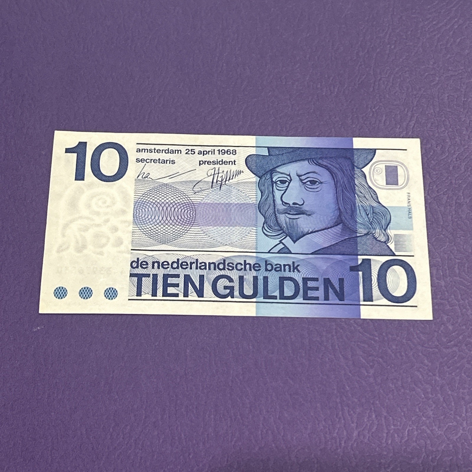 Netherlands- 10 Gulden- 1968