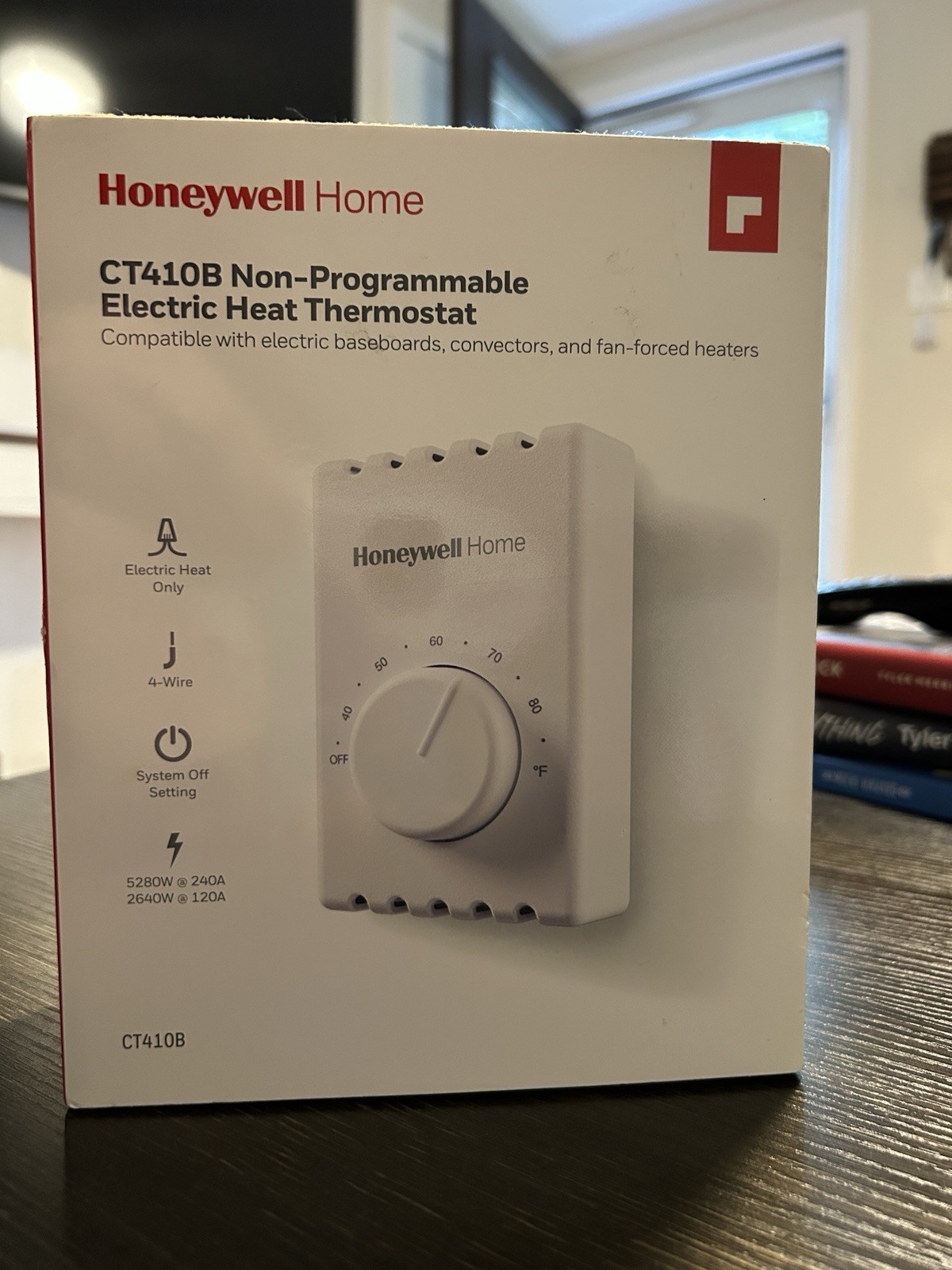 Honeywell Home Electric Heat Thermostat CT410A, B Non-Programmable