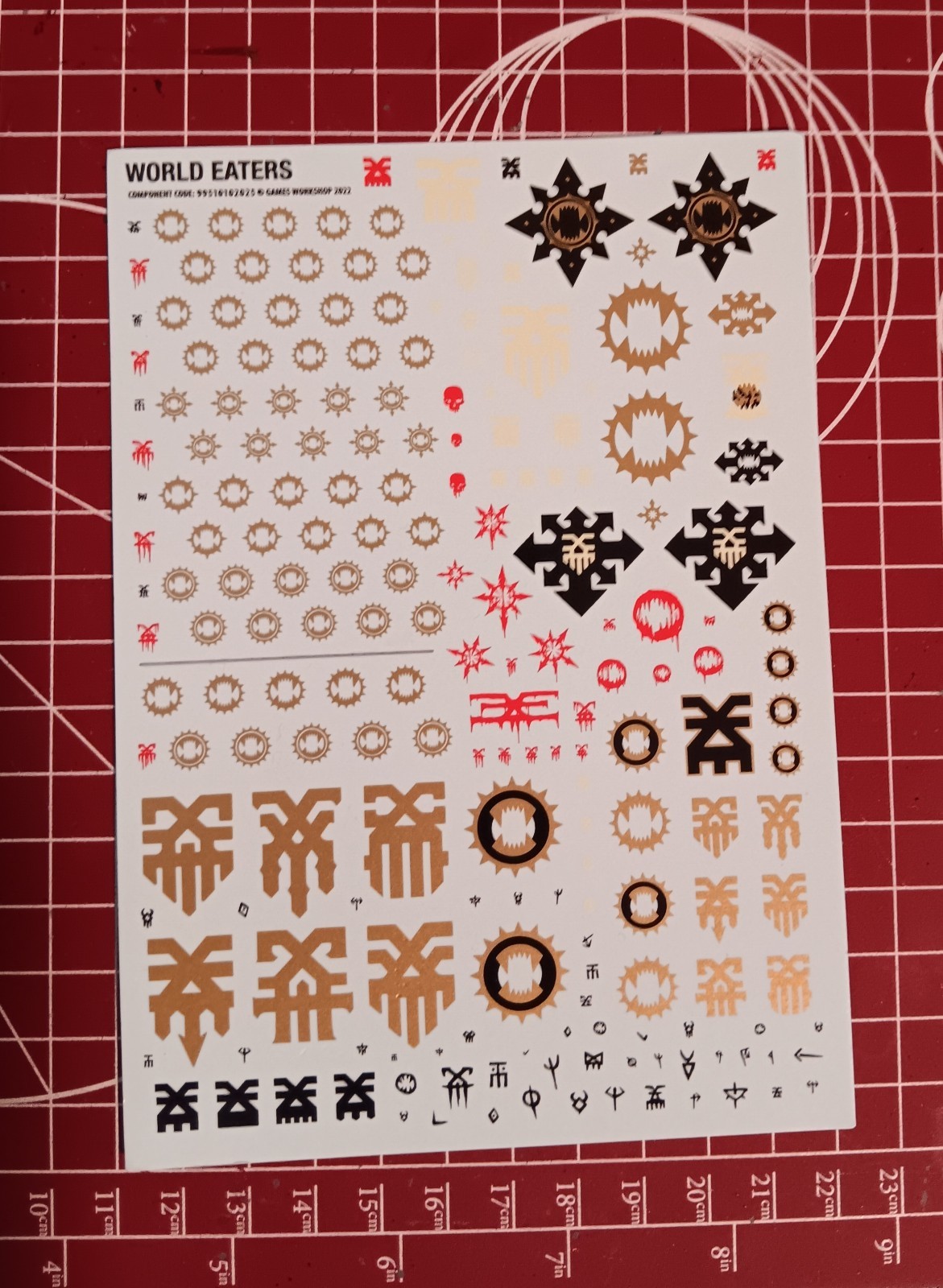 World Eaters Transfer Sheet Compatible with 40K, GW, CSM (3 transfer sheets)