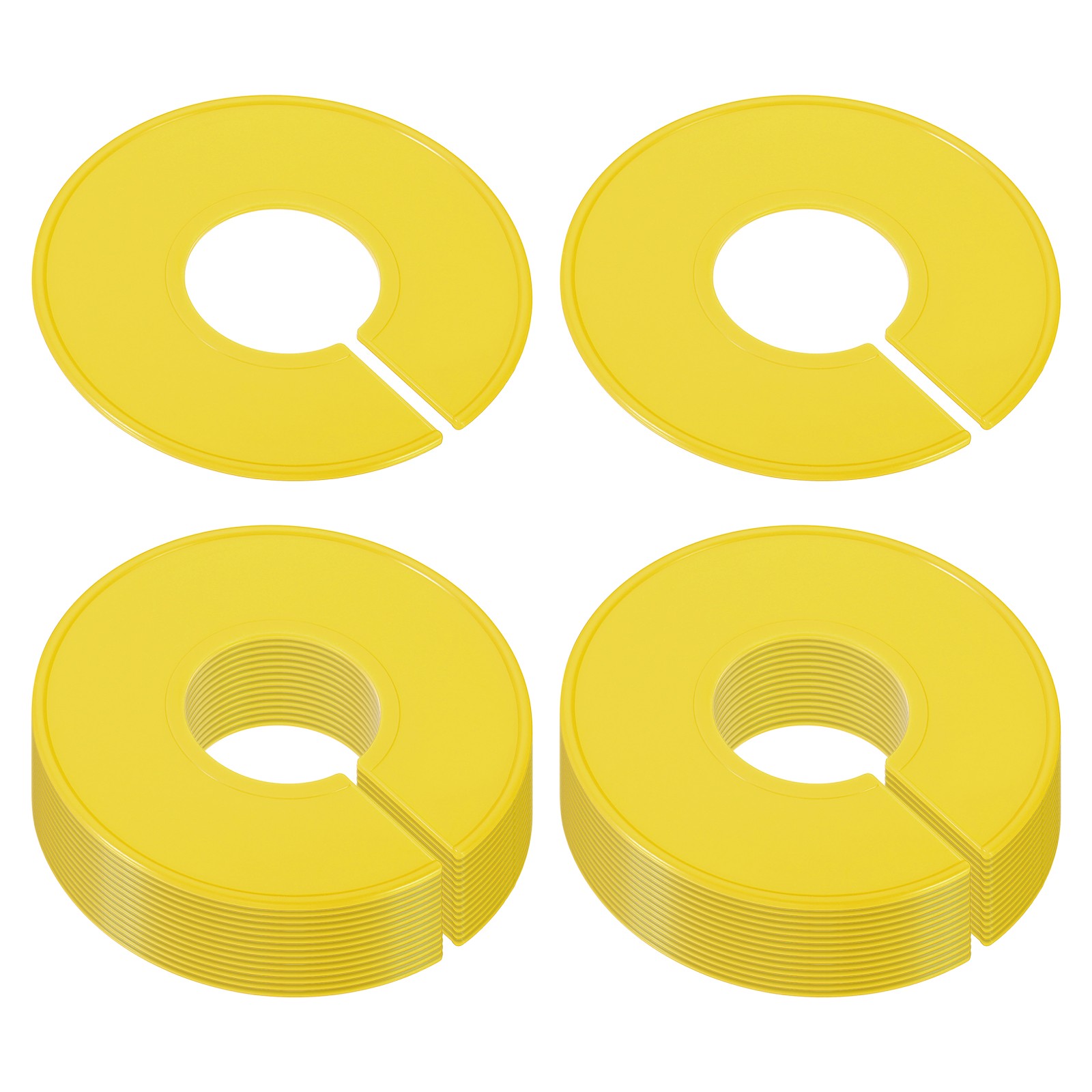 30pcs Clothes Dividers Clothing Rack Size Dividers Round Separator Yellow
