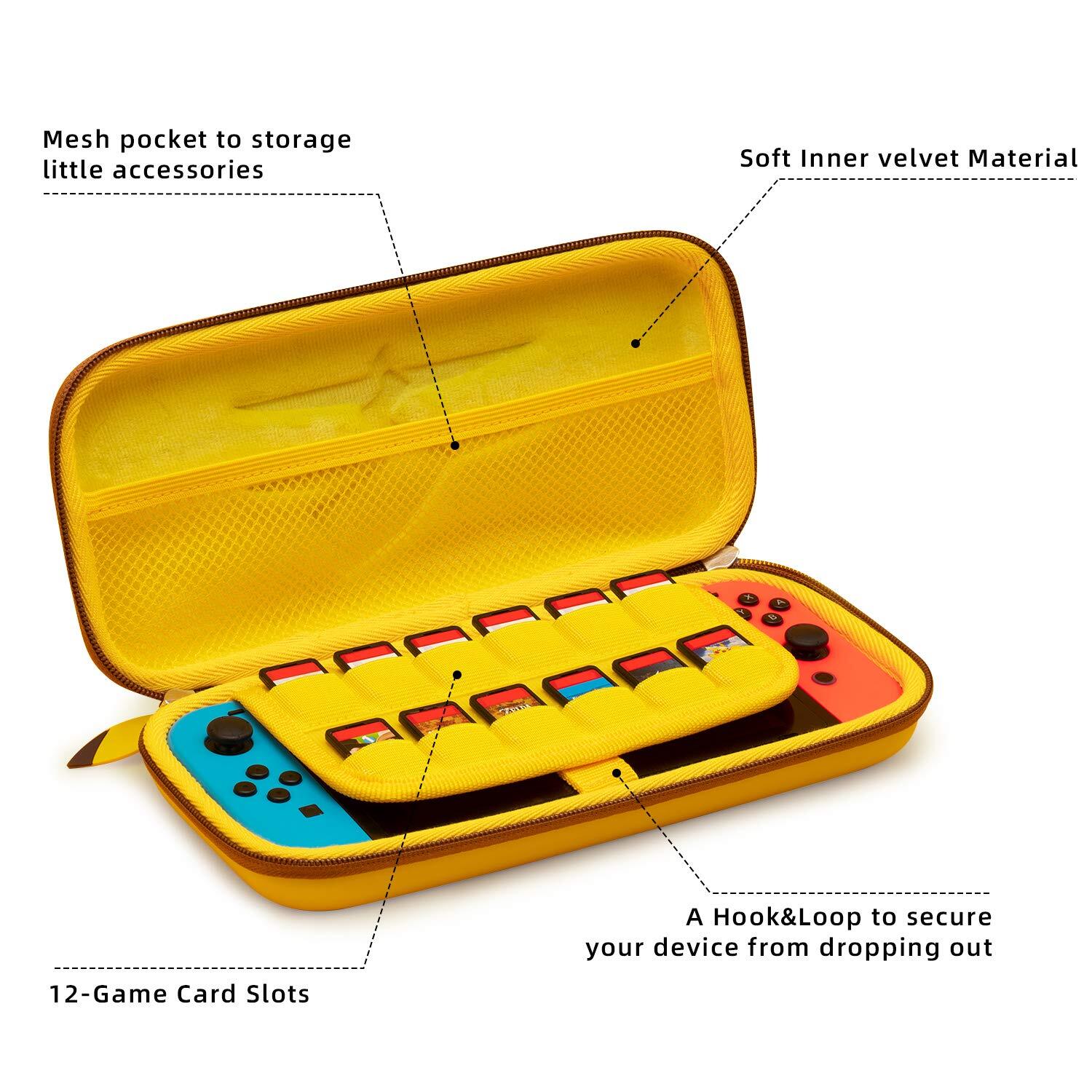 Carry Case for Nintendo Switch OLED & Normal Switch Storage Bag with bracket