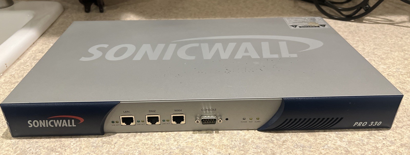 SonicWall PRO 330 Firewall Security Appliance – Powers On – Firmware Required