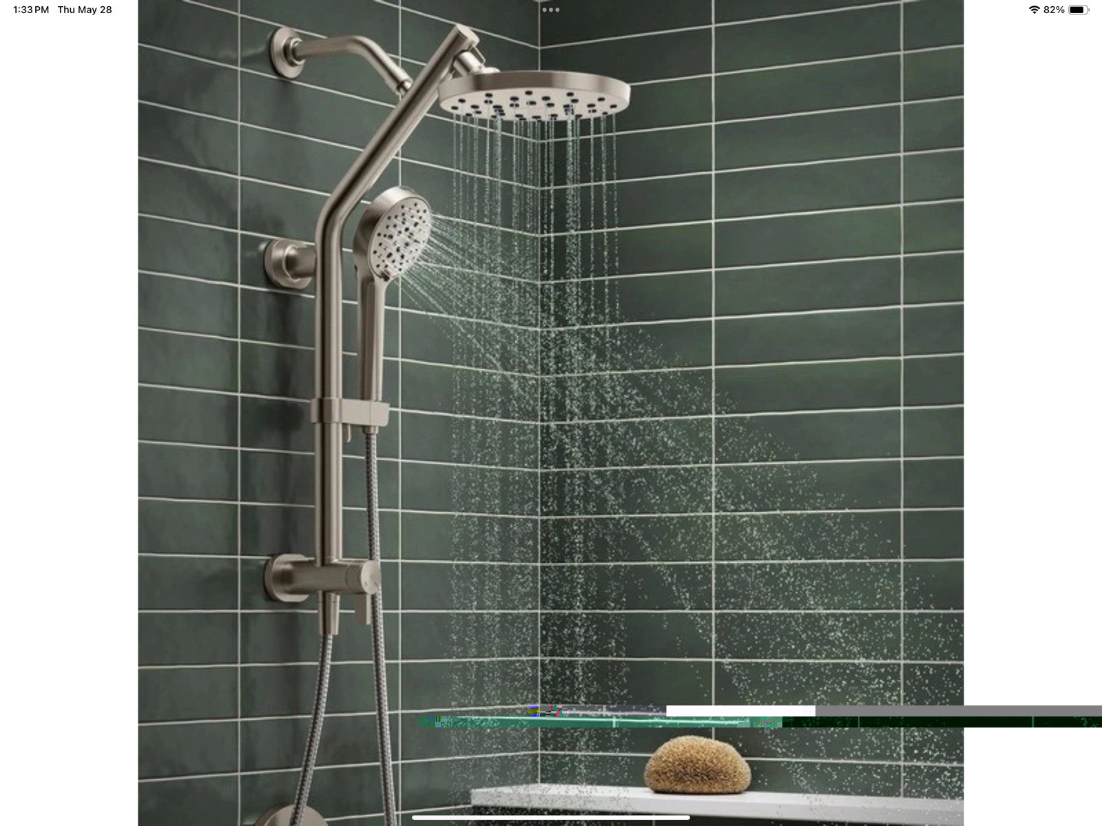 Kohler Hydrorail R38001-G-BN 3-in-1 Multifunction Shower System Nickel